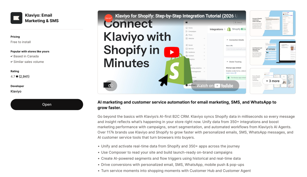 Image - Best Shopify Apps - Klaviyo Email Marketing & SMS