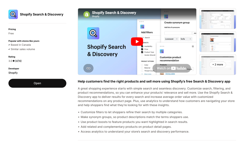 Image - Best Shopify Apps - Shopify Search & Discovery