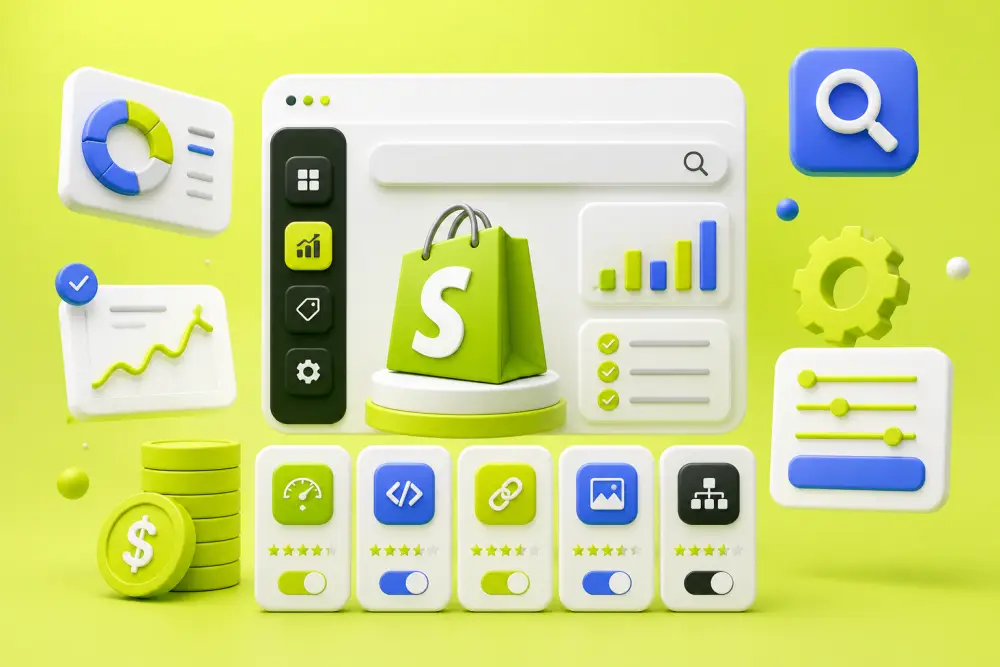 Featured Image - Free and Paid Shopify SEO Tools Worth Using in 2026